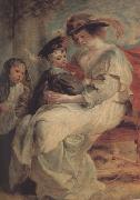Peter Paul Rubens Helena Fourment with Two of ber Cbildren (mk01) USA oil painting reproduction
